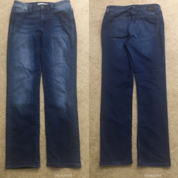 Mavi Jeans Kendra High Rise Straight Leg Jeans Medium Wash Stretch Blue Denim - Picture 2 of 9